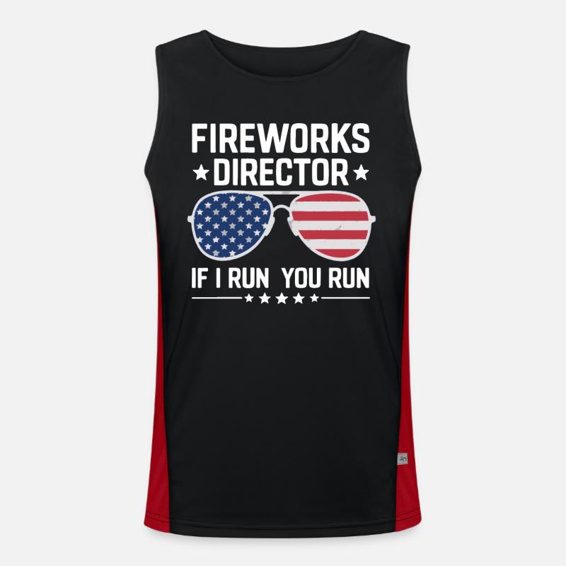 Pyrotechnics Fireworks Pyrotechnics - Men's Functional Contrast Tank Top - black/red