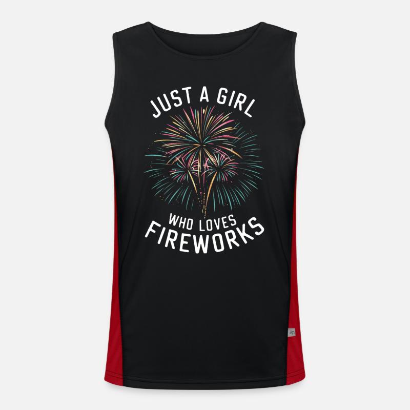 Pyrotechnics Fireworks Pyrotechnics - Men's Functional Contrast Tank Top - black/red