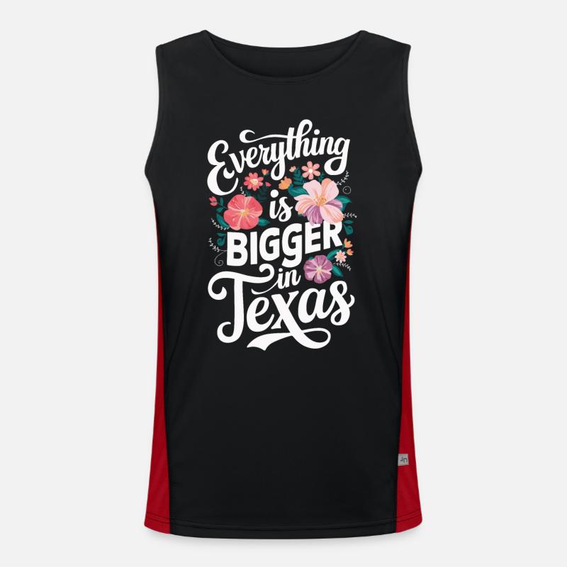 Texas State Texans Texas - Men's Functional Contrast Tank Top  - black/red