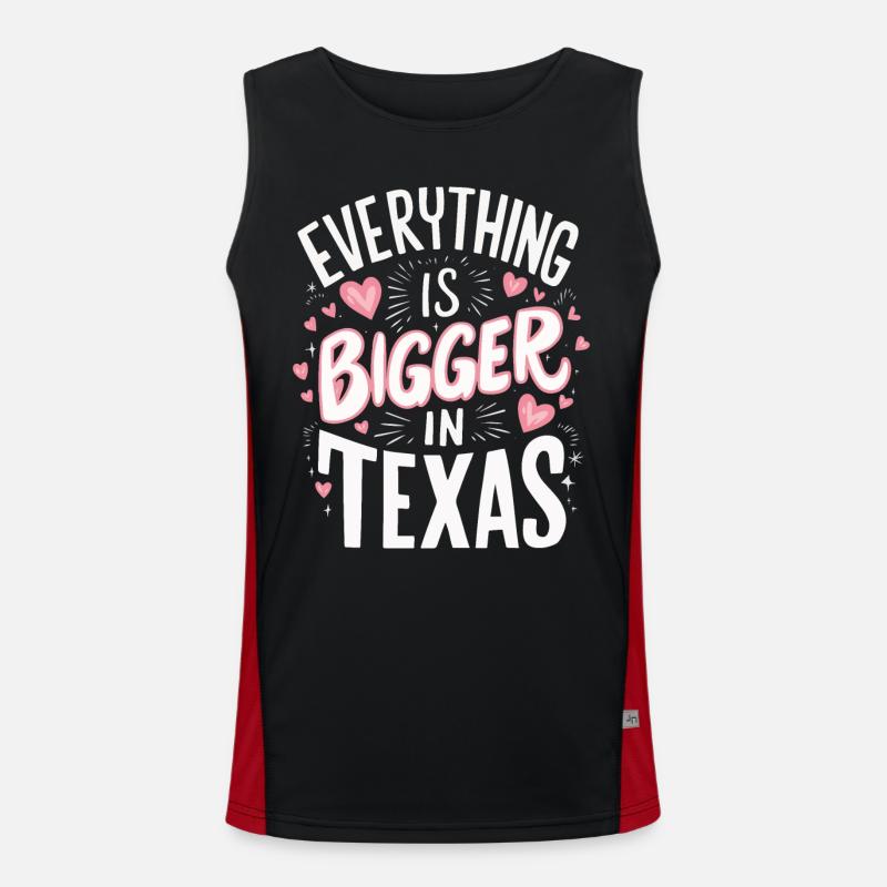 Texas State Texans Texas - Men's Functional Contrast Tank Top - black/red