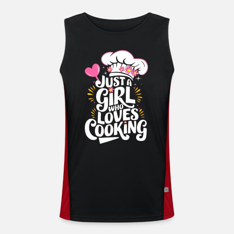 Chef Cooking Cheff Bäker - Men's Functional Contrast Tank Top  - black/red