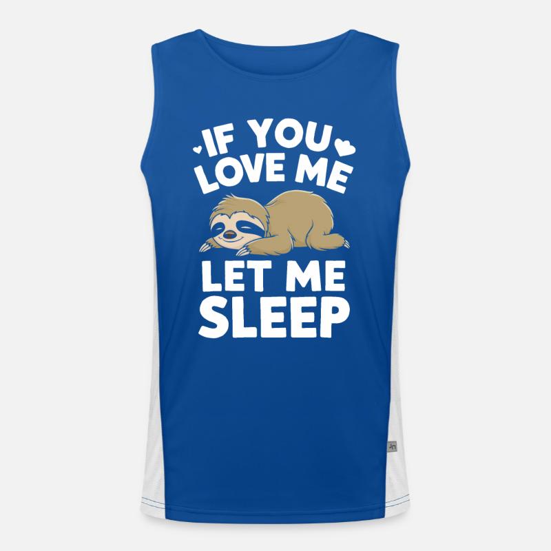 Sloth Sloths Sleeping Lazy Men's Functional Contrast Tank Top 