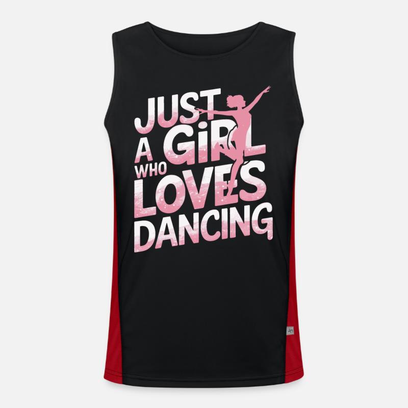 Dancing Dancers Dancing - Men's Functional Contrast Tank Top  - black/red