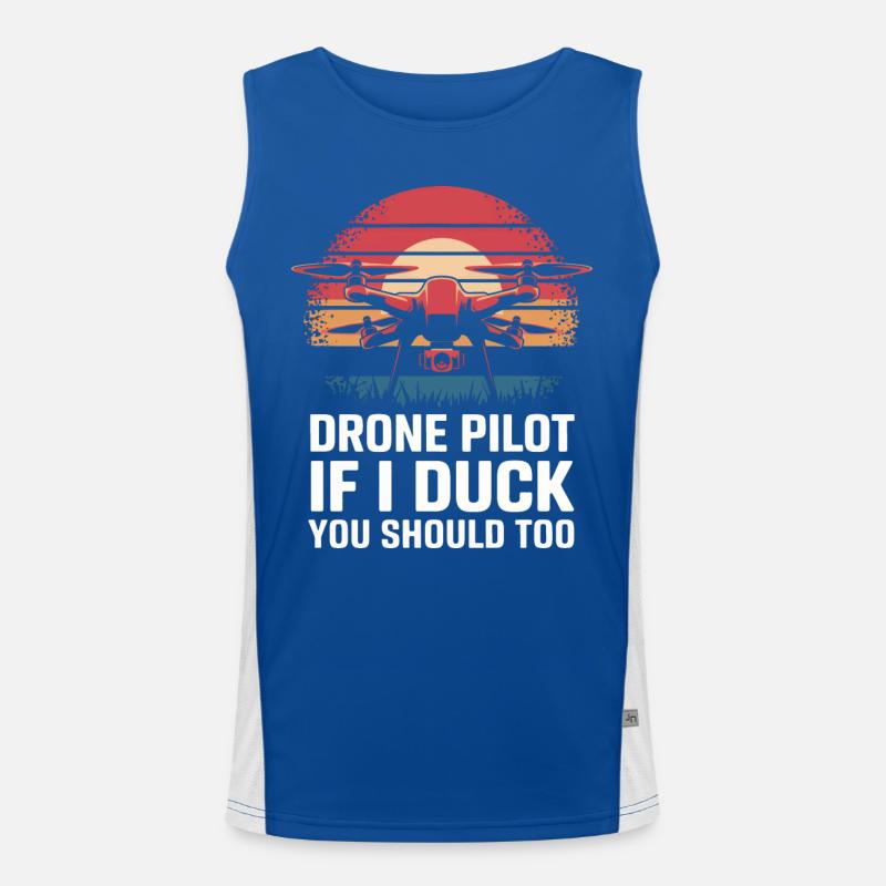 Drones Pilot Quadcopter Drone Men's Functional Contrast Tank Top 