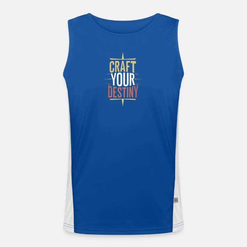Gestalte dein Schicksal Funktionelles Kontrast-Tank Top für Männer 