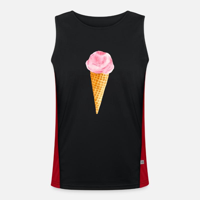 Eiscreme Funktionelles Kontrast-Tank Top für Männer 