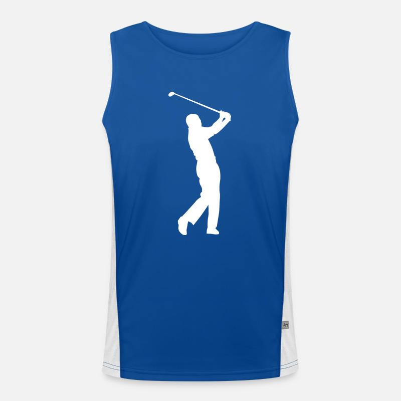 Golf Golfer Golfer Golf Course Men's Functional Contrast Tank Top 