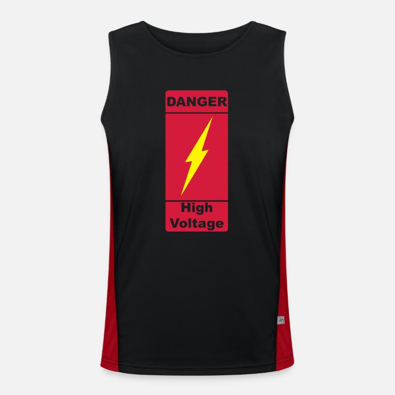 Danger! High Voltage! Blitz 2c Débardeur respirant contrasté Homme 