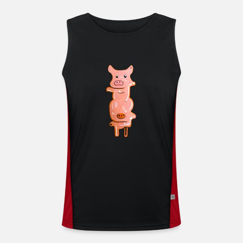 Pigs Funny Men's Functional Contrast Tank Top 