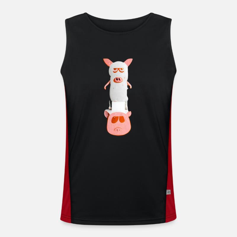 Cochon sérieux Débardeur respirant contrasté Homme 