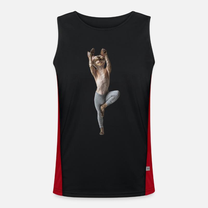 Devon Rex Funktionelles Kontrast-Tank Top für Männer 