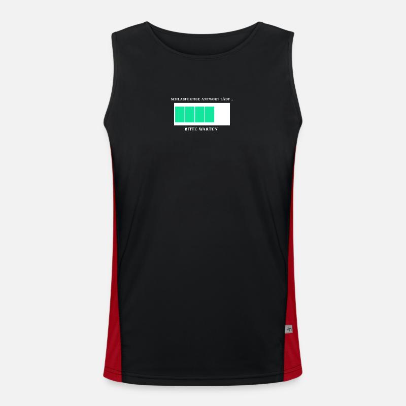 Schlagfertige Antwort lädt Geschenkidee lustig Funktionelles Kontrast-Tank Top für Männer 