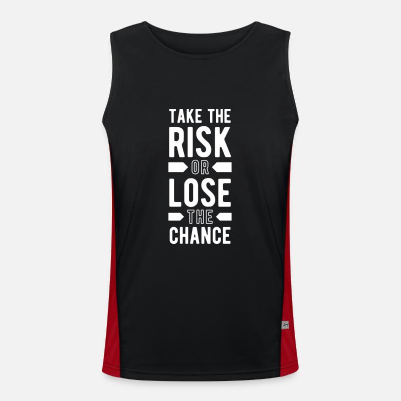 Prenez le risque Motivation Débardeur respirant contrasté Homme 