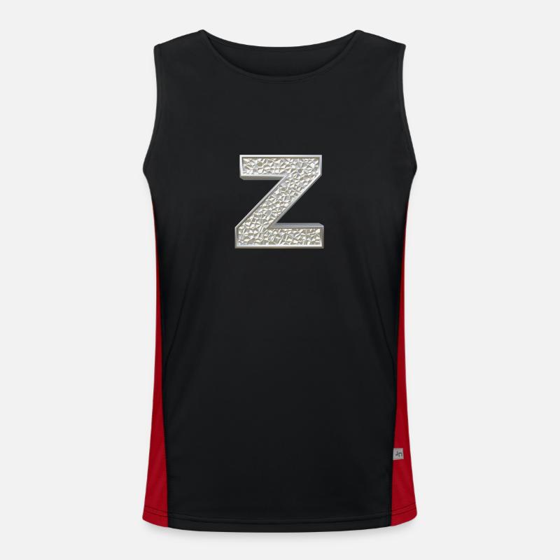 Z, letter, initial, monogram, Funktionelles Kontrast-Tank Top für Männer 