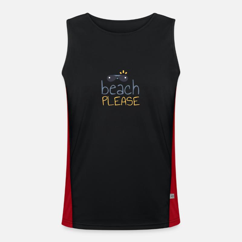 Strand bitte Funktionelles Kontrast-Tank Top für Männer 