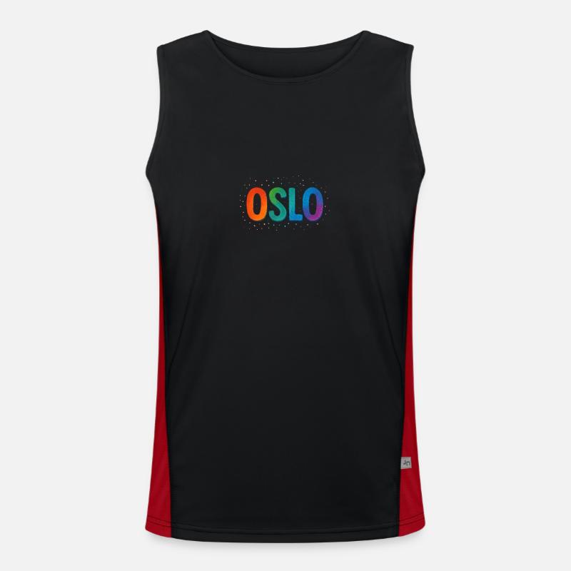 OSLO Men's Functional Contrast Tank Top 