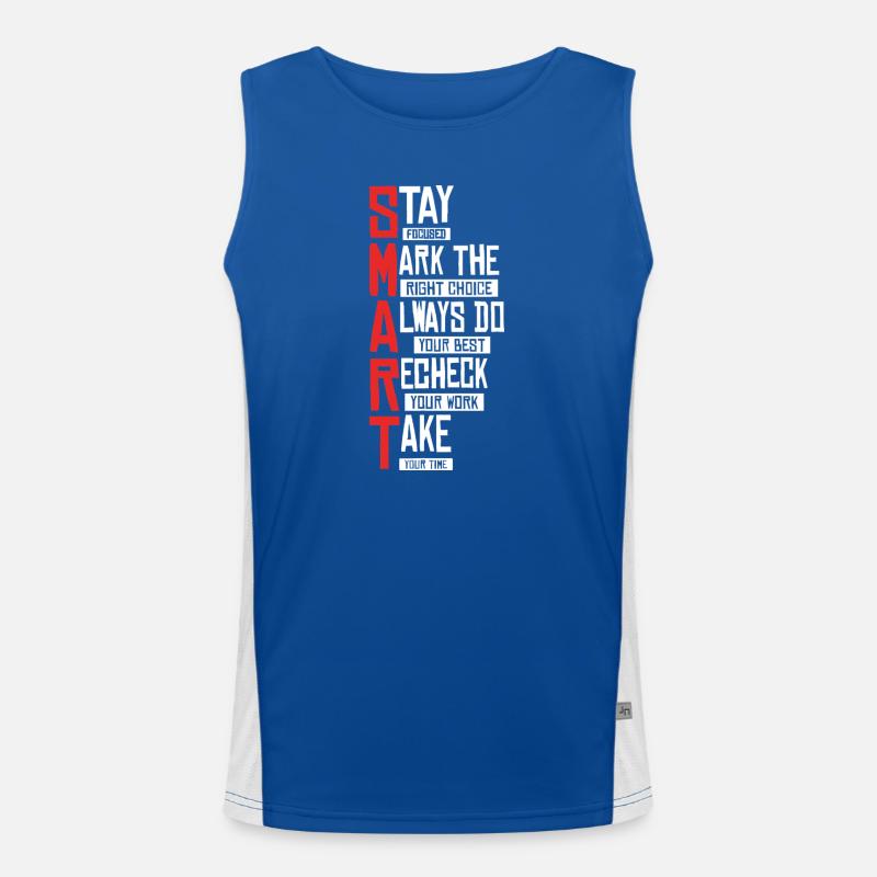 Bold SMART Typography Stack Men's Functional Contrast Tank Top 