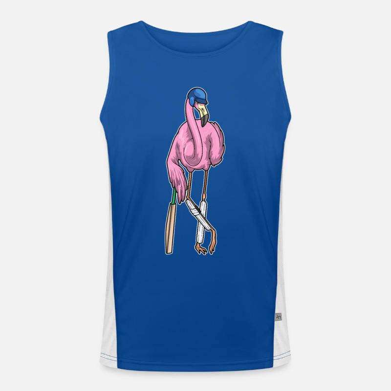 Flamingo Cricket Cricket Bat Men's Functional Contrast Tank Top 