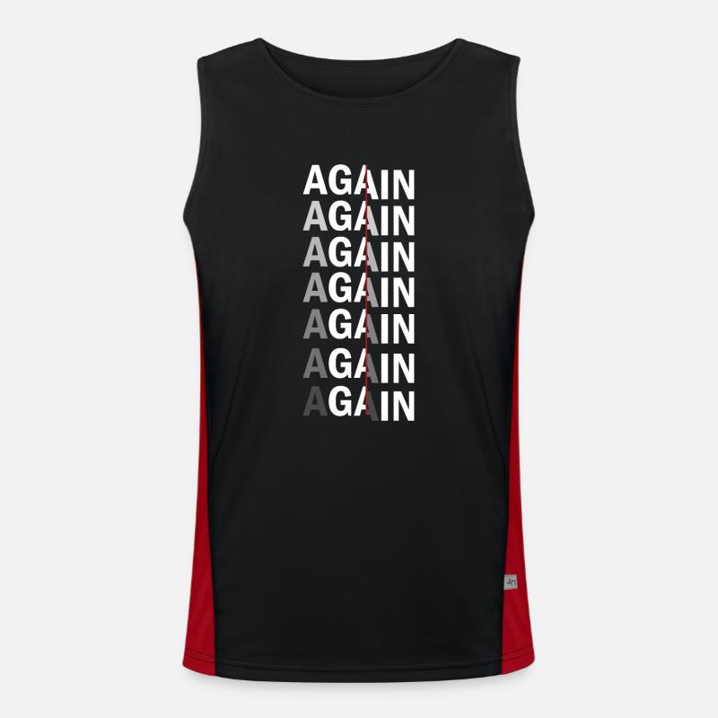 Again Again Again Again Men's Functional Contrast Tank Top 