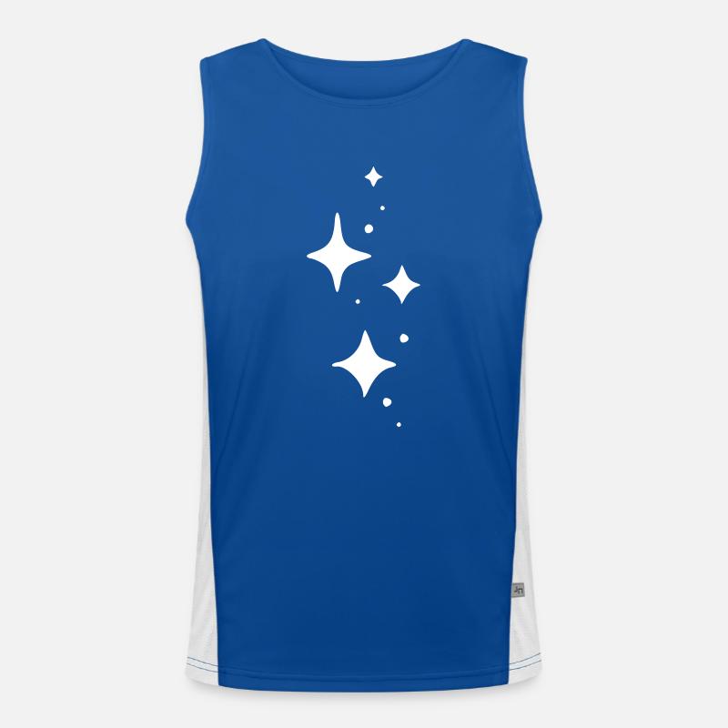 Glitter Decor Element Men's Functional Contrast Tank Top 