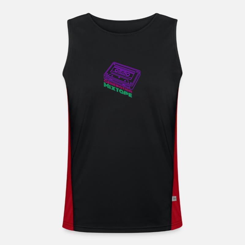 Generation Mixtape Kidcore Cassette Gift Idea Men's Functional Contrast Tank Top 