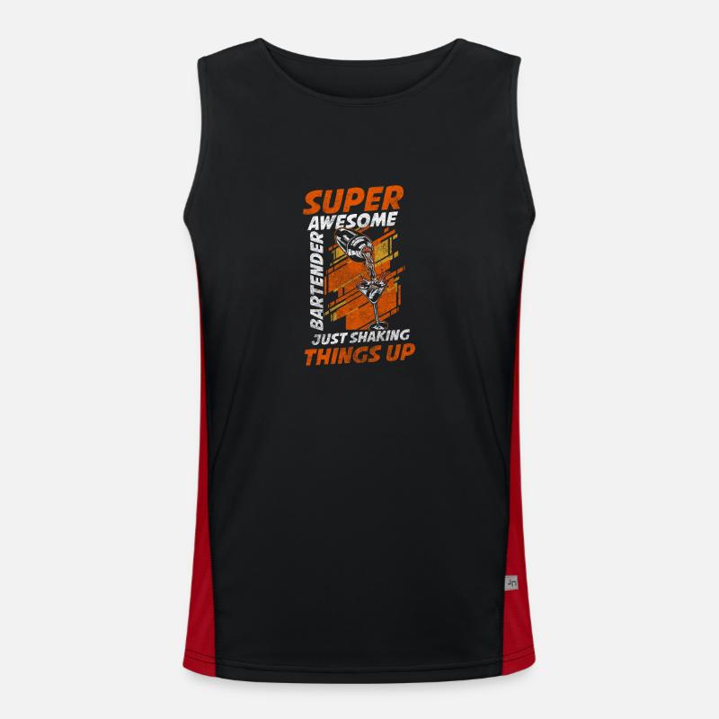 Bartender Cocktails Bartender Men's Functional Contrast Tank Top 