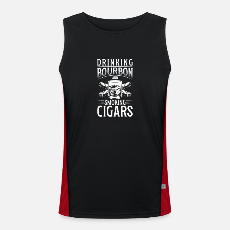 Rauchen Zigarette Funktionelles Kontrast-Tank Top für Männer 