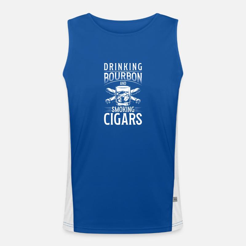 Smoking cigarette Men's Functional Contrast Tank Top 