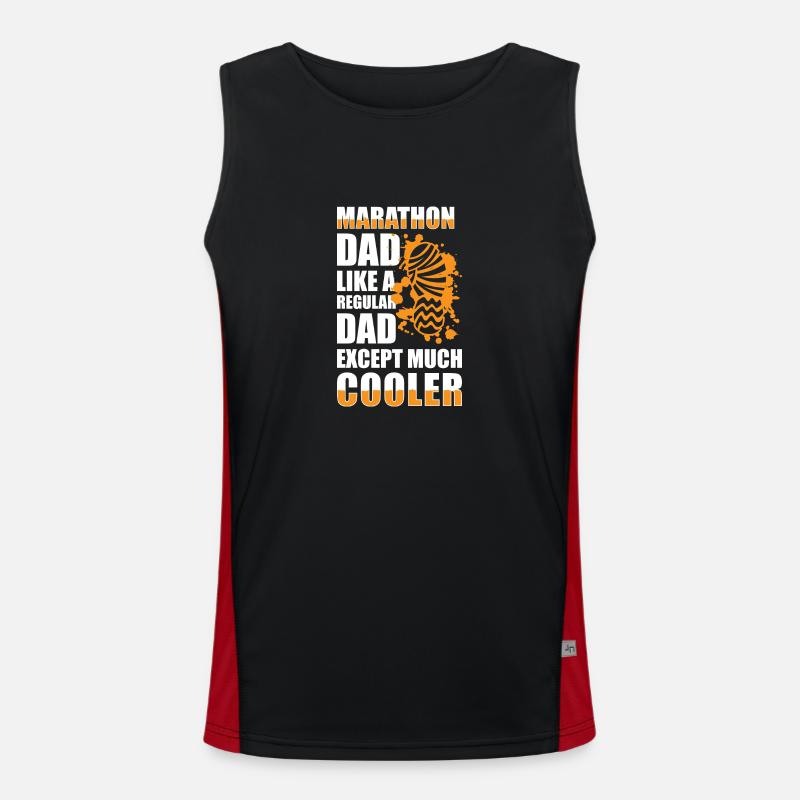 Runner Endurance Jogging Sprint - Men's Functional Contrast Tank Top  - black/red