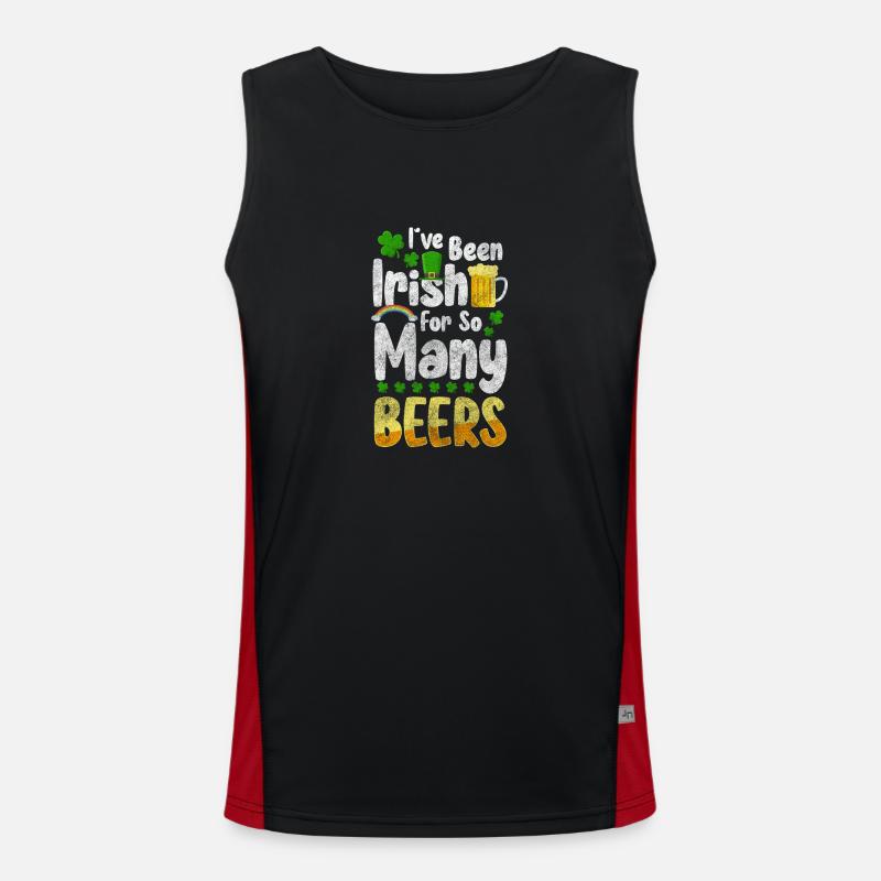 Pub Drinking Excursion Alcohol - Men's Functional Contrast Tank Top  - black/red