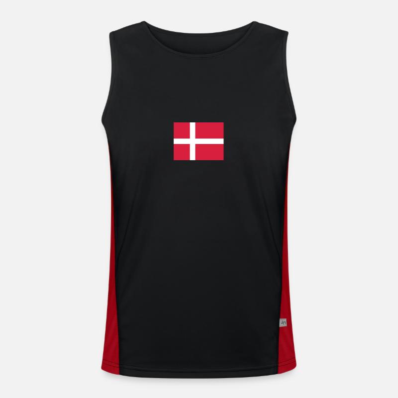Drapeau national du Danemark Débardeur respirant contrasté Homme 