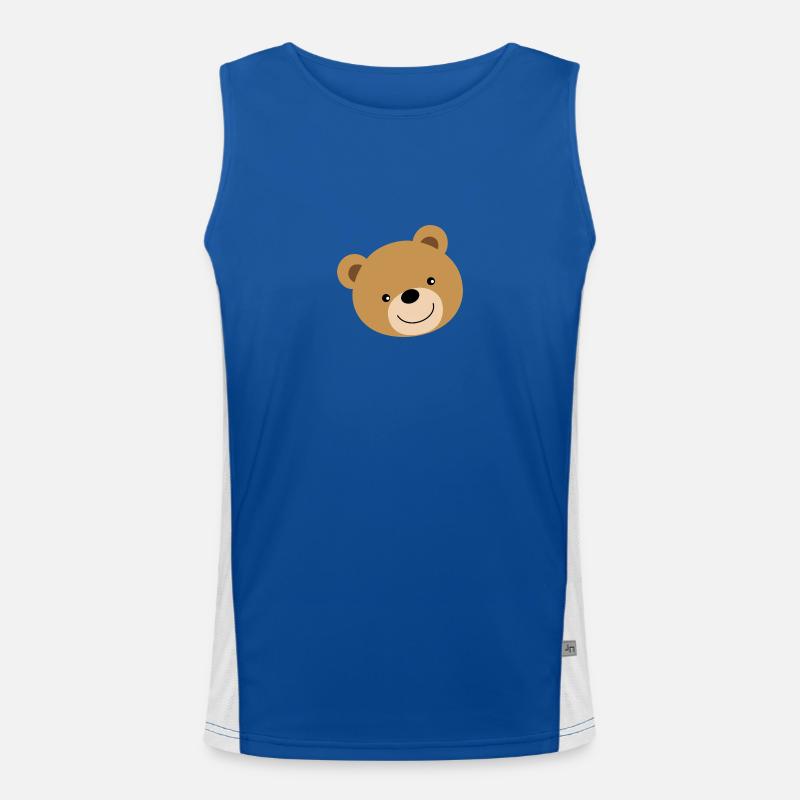 Teddy Bear Bear Men's Functional Contrast Tank Top 