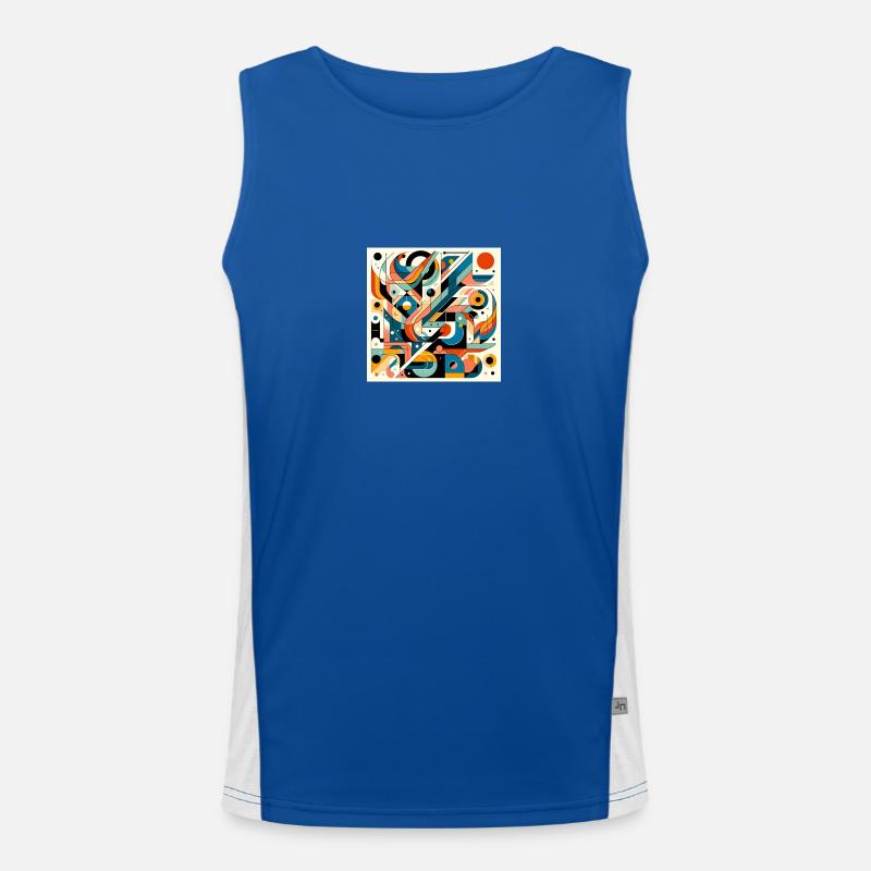 Abstract artwork Men's Functional Contrast Tank Top 
