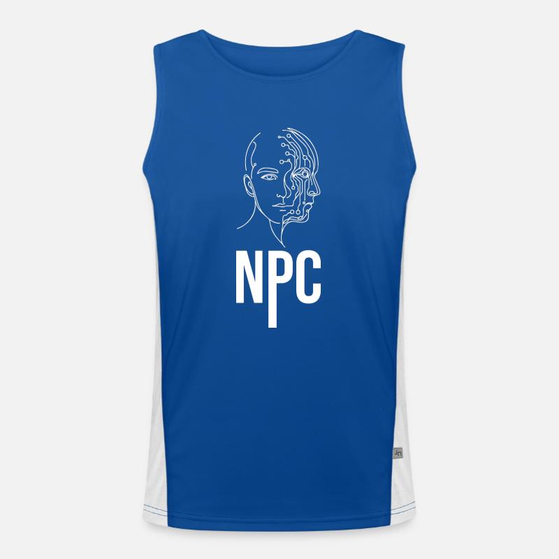 NPC Design Gamer funny gift Men's Functional Contrast Tank Top 
