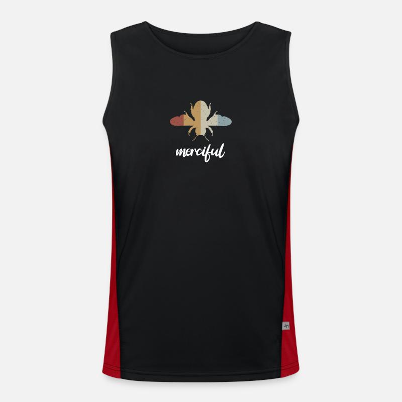 Retro Bee Merciful Biene Be Merciful Men's Functional Contrast Tank Top 