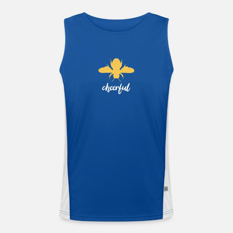 Yellow Bee Cheerful Bee Be Cheerful Men's Functional Contrast Tank Top 