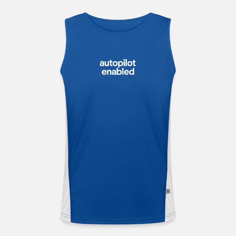 autopilot enabled Funktionelles Kontrast-Tank Top für Männer 
