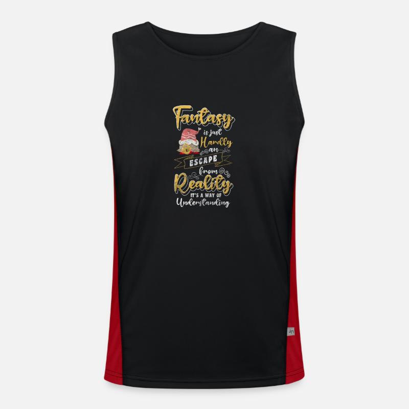 Gnom Figur Kobold Funktionelles Kontrast-Tank Top für Männer 