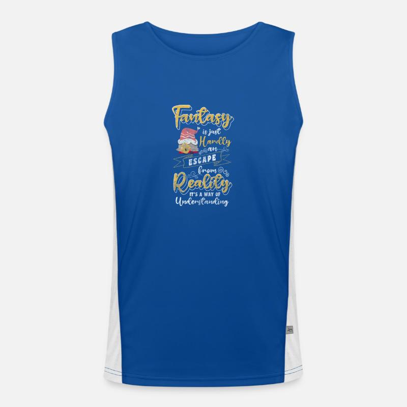 Gnome Figurine Leprechaun Men's Functional Contrast Tank Top 