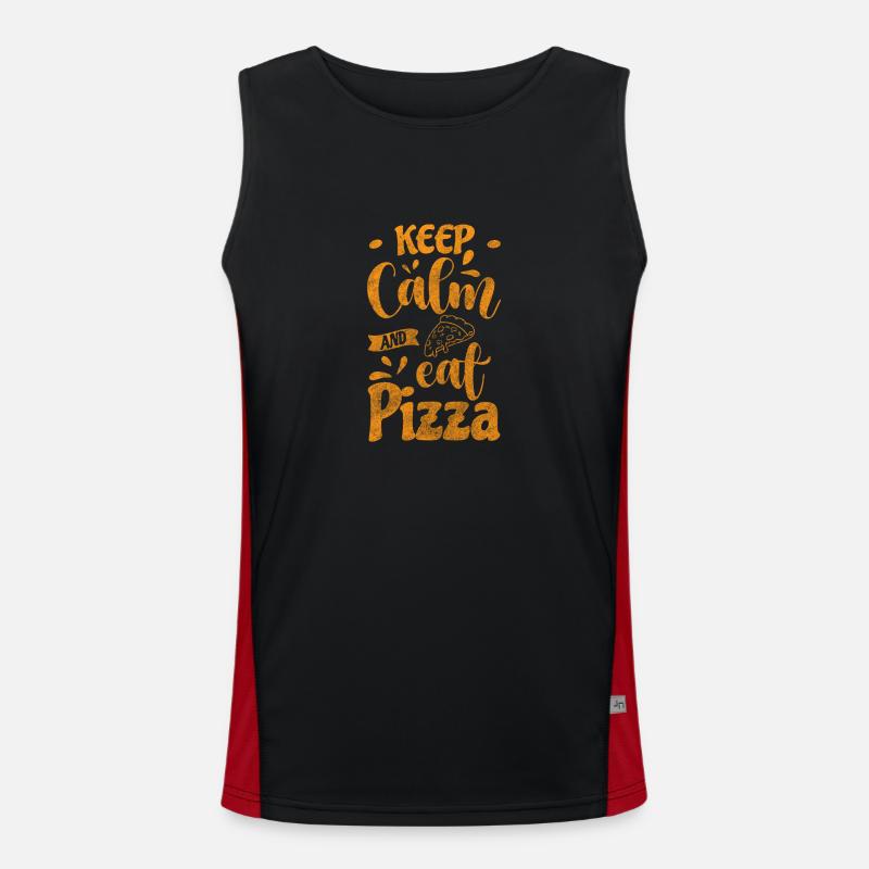 Pizza Pizzaofen Pizzabäcker Köstlich Funktionelles Kontrast-Tank Top für Männer 