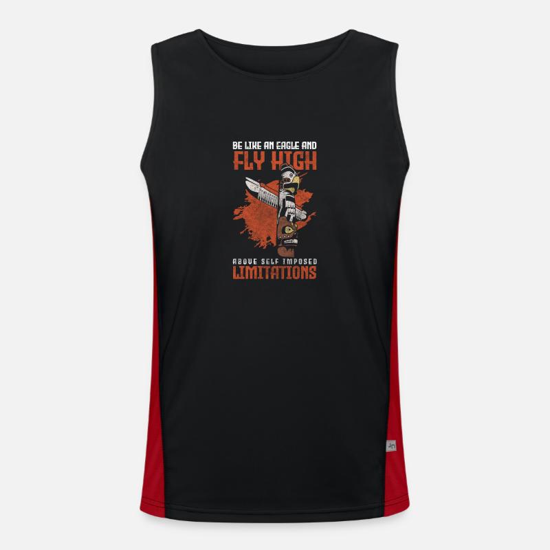Ureinwohner Schamane Aztekisch Funktionelles Kontrast-Tank Top für Männer 