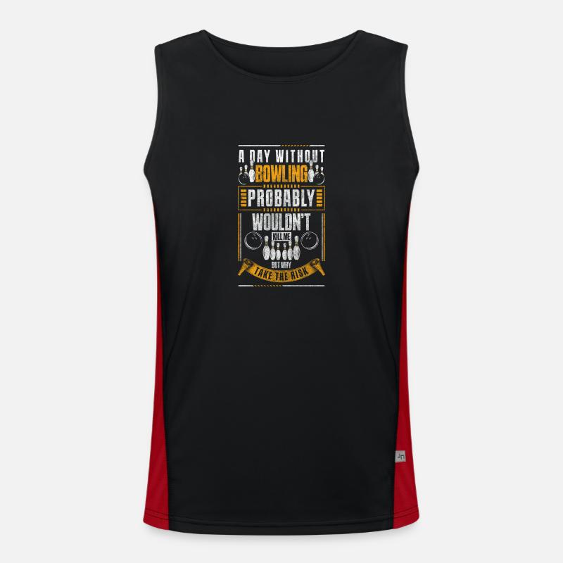 Bowling Bowlen Hobby Freizeit Funktionelles Kontrast-Tank Top für Männer 