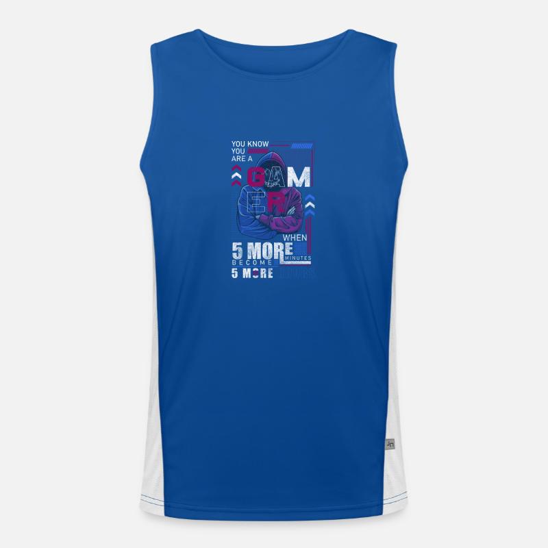 Gaming Nerd Gamepad Controller Men's Functional Contrast Tank Top 