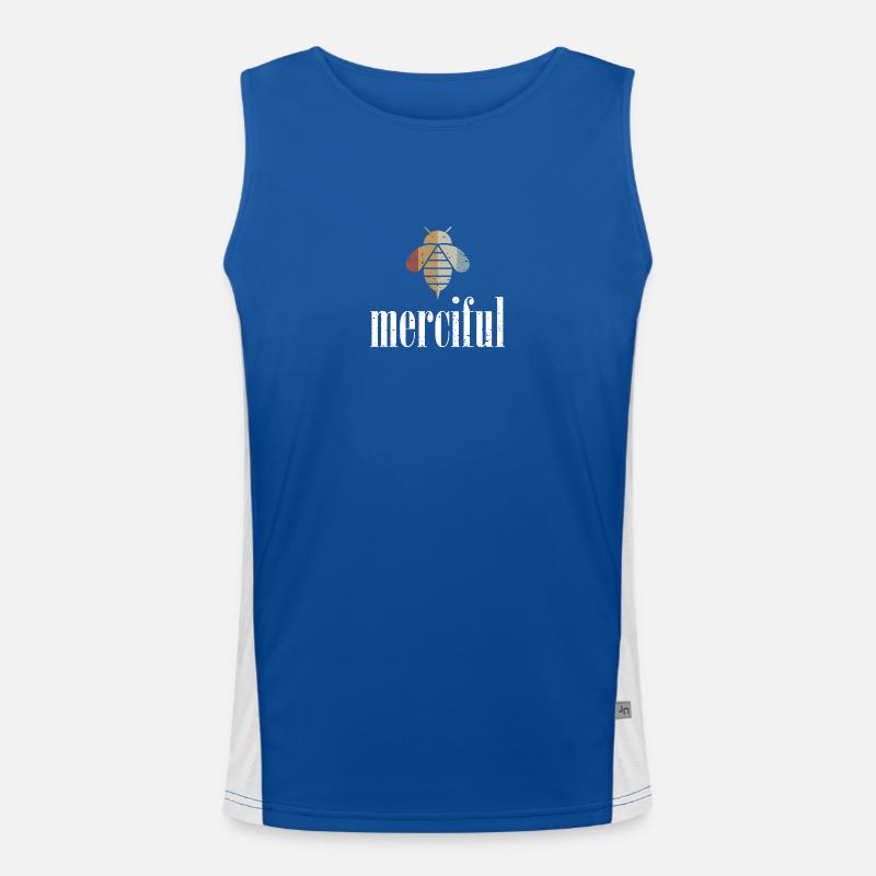 Retro Bee Merciful Biene Be Merciful Funktionelles Kontrast-Tank Top für Männer 