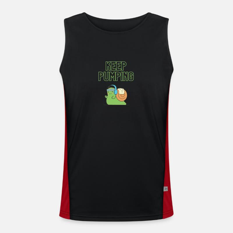 « Continuez à pomper » - Conception de vis Débardeur respirant contrasté Homme 