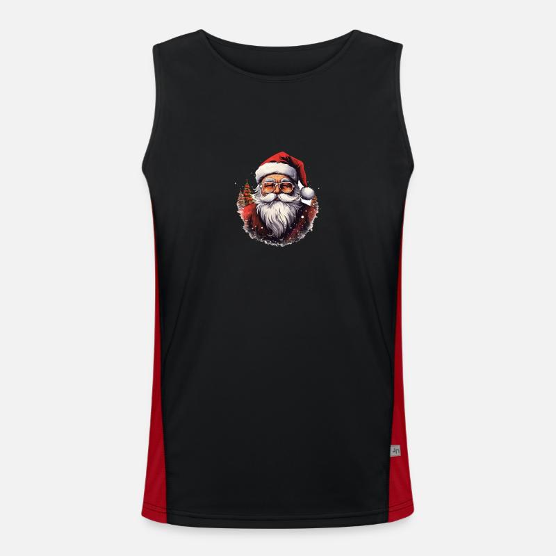 Weihnachtsmann Funktionelles Kontrast-Tank Top für Männer 