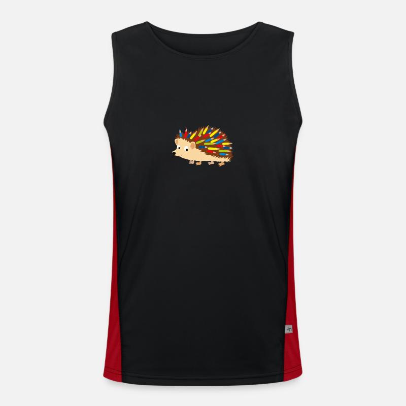Igel Buntstift Funktionelles Kontrast-Tank Top für Männer 