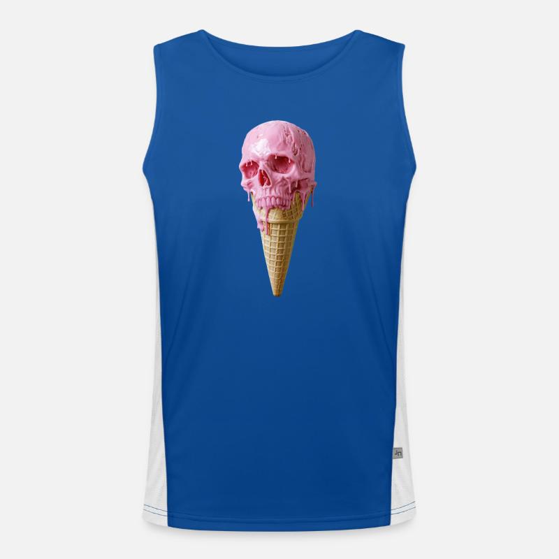 Pink Skull Eiscreme Kunst Funktionelles Kontrast-Tank Top für Männer 