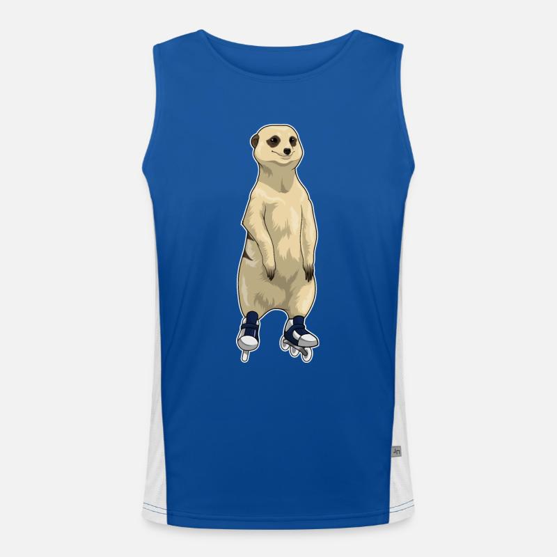 Erdmännchen Inline skating Rollschuhe Funktionelles Kontrast-Tank Top für Männer 
