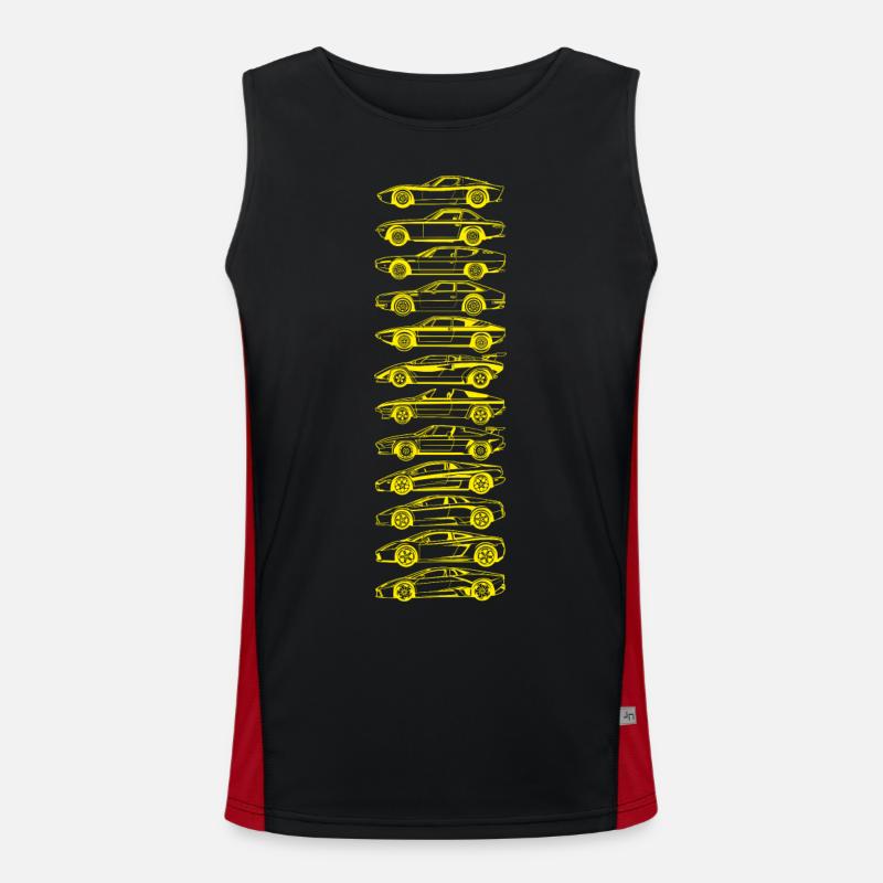 Lambo evolution - Men's Functional Contrast Tank Top  - black/red